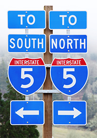 Highway 5 road signs